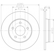 8DD 355 110-911 HELLA PAGID Тормозной диск