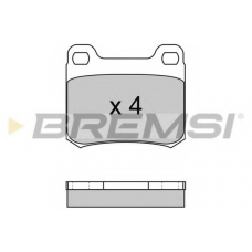 BP2227 BREMSI Комплект тормозных колодок, дисковый тормоз