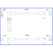 134700 HITACHI Комплект проводов зажигания