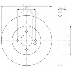 8DD 355 113-751 HELLA PAGID Тормозной диск