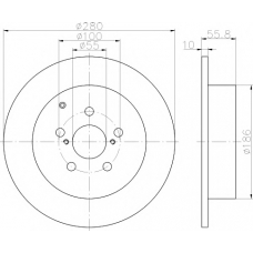 8DD 355 111-671 HELLA PAGID Тормозной диск