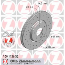 400.1436.52 ZIMMERMANN Тормозной диск