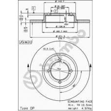 08.3956.10 BREMBO Тормозной диск