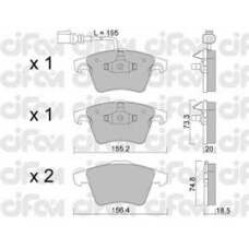 822-552-0 CIFAM Комплект тормозных колодок, дисковый тормоз