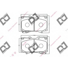 BP1004 DJ PARTS Комплект тормозных колодок, дисковый тормоз