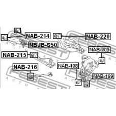 NAB-220 FEBEST Подвеска, рычаг независимой подвески колеса