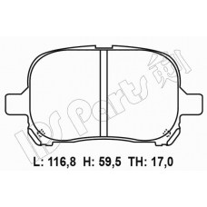 IBD-1216 IPS Parts Комплект тормозных колодок, дисковый тормоз