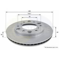 ADC0359V COMLINE Тормозной диск
