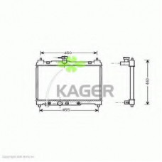 31-1128 KAGER Радиатор, охлаждение двигателя