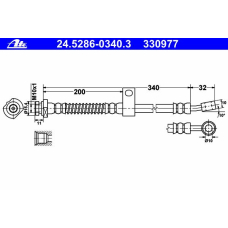 24.5286-0340.3 ATE Тормозной шланг