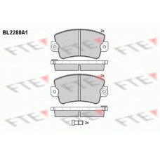 BL2280A1 FTE Комплект тормозных колодок, дисковый тормоз
