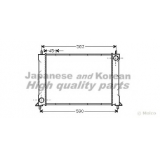 H557-03 ASHUKI Радиатор, охлаждение двигателя