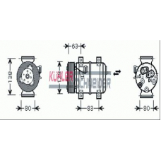 8406971 KUHLER SCHNEIDER Компрессор, кондиционер