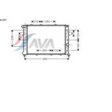 AL2057 AVA Радиатор, охлаждение двигателя