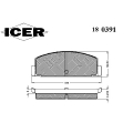 180391 ICER Комплект тормозных колодок, дисковый тормоз