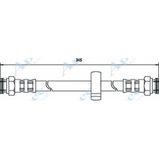 HOS3397 APEC Тормозной шланг