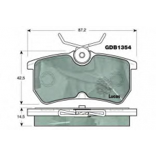 GDB1354 TRW Комплект тормозных колодок, дисковый тормоз