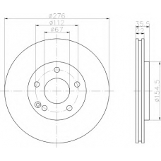 8DD 355 106-931 HELLA Тормозной диск