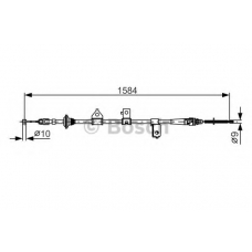 1 987 482 099 BOSCH Трос, стояночная тормозная система