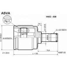 HNID-508 ASVA Шарнирный комплект, приводной вал