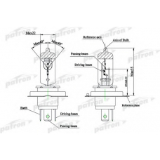 PLH4-75/70 PATRON Лампа накаливания, фара дальнего света; Лампа нака