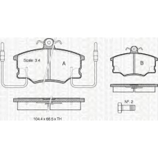 8110 15867 TRIDON Brake pads - front