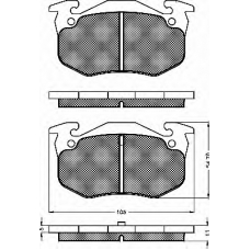 10456 BSF Комплект тормозных колодок, дисковый тормоз