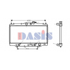 100028N AKS DASIS Радиатор, охлаждение двигателя