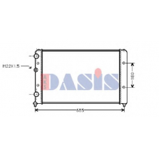 040720N AKS DASIS Радиатор, охлаждение двигателя