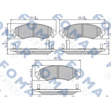 FO 683181 FOMAR ROULUNDS Комплект тормозных колодок, дисковый тормоз