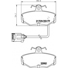 8DB 355 018-121 HELLA PAGID Комплект тормозных колодок, дисковый тормоз