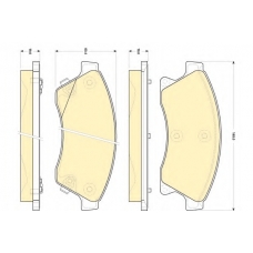 6118439 GIRLING Комплект тормозных колодок, дисковый тормоз
