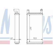 72004 NISSENS Теплообменник, отопление салона
