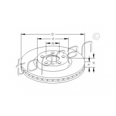 722 451 TOPRAN Тормозной диск