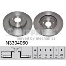 N3304060 NIPPARTS Тормозной диск