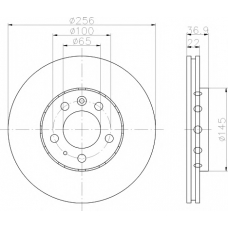 8DD 355 107-591 HELLA PAGID Тормозной диск