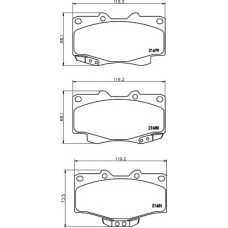 8DB 355 015-351 HELLA Комплект тормозных колодок, дисковый тормоз