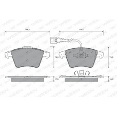 151-1945 WEEN Комплект тормозных колодок, дисковый тормоз