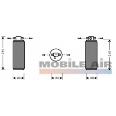 9900D031 VAN WEZEL Осушитель, кондиционер; Осушитель, кондиционер