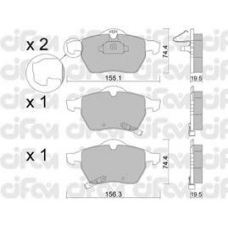 822-118-2 CIFAM Комплект тормозных колодок, дисковый тормоз