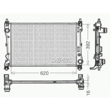 DRM09113 DENSO Радиатор, охлаждение двигателя