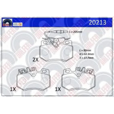 20213 GALFER Комплект тормозных колодок, дисковый тормоз