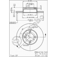 08.4752.10 BREMBO Тормозной диск