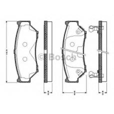 0 986 TB2 211 BOSCH Комплект тормозных колодок, дисковый тормоз