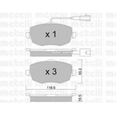22-0528-1 METELLI Комплект тормозных колодок, дисковый тормоз