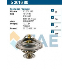 5301680 FAE Термостат, охлаждающая жидкость