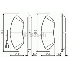 0 986 495 293 BOSCH Комплект тормозных колодок, дисковый тормоз