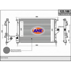 123.188 AHE Радиатор, охлаждение двигателя