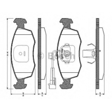 0 986 TB2 093 BOSCH Комплект тормозных колодок, дисковый тормоз