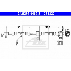 24.5286-0489.3 ATE Тормозной шланг